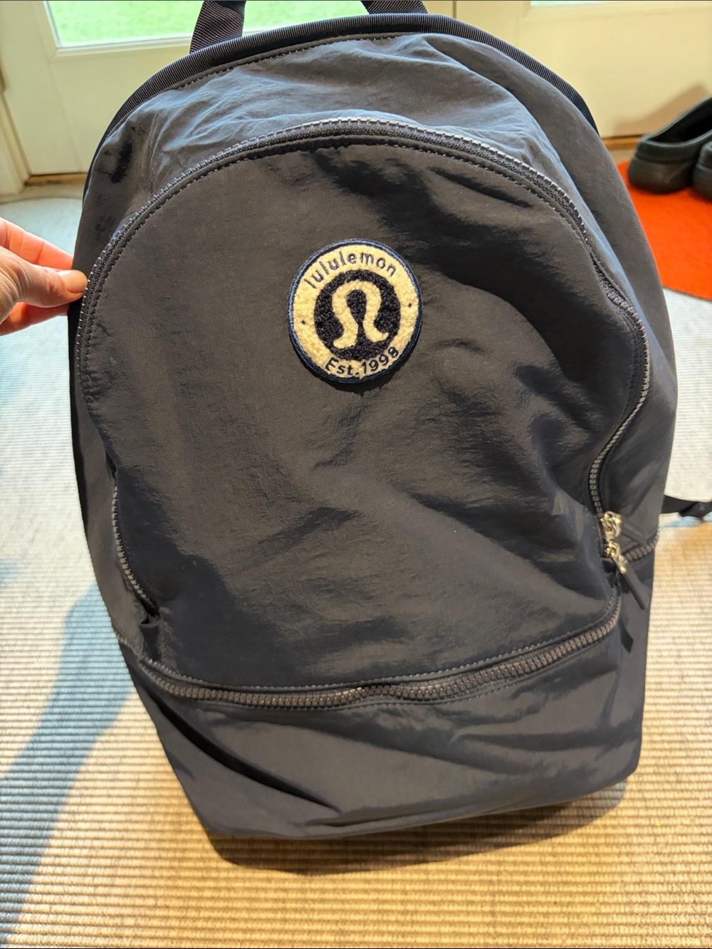 lululemon athletica Navy city Adventure Backpack with Front Logo Patch in Navy
